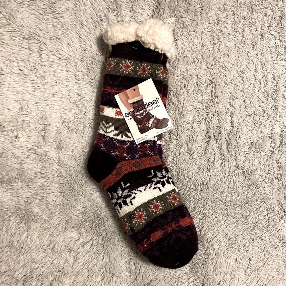 Snoozies Sherpa-Lined Slipper Socks